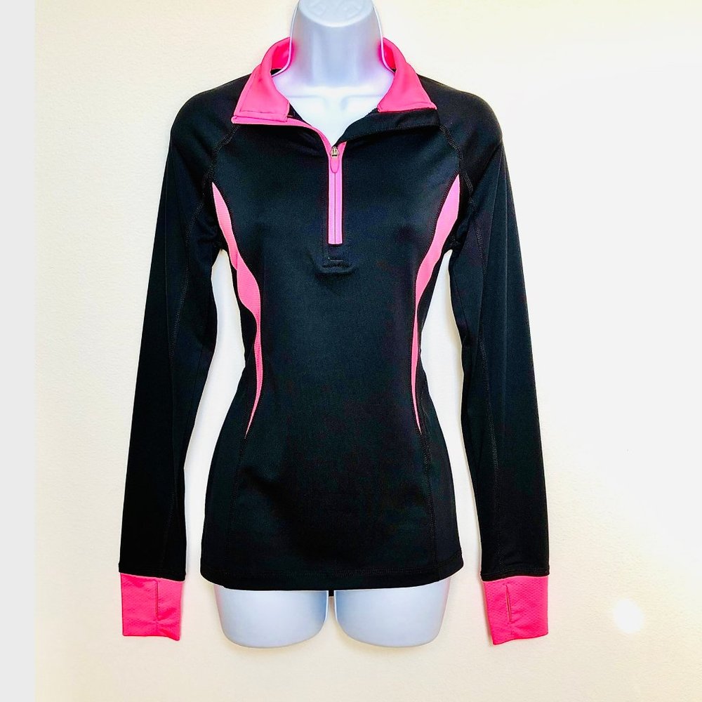 TEK GEAR⚡️Black/Pink Drytek Athletic Jacket_S